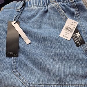 Stitch Star Light Blue Denim Shorts 3XL